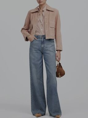 Madewell High Rise Super Wide Leg Jeans Airy Denim Edition In Billings Wash